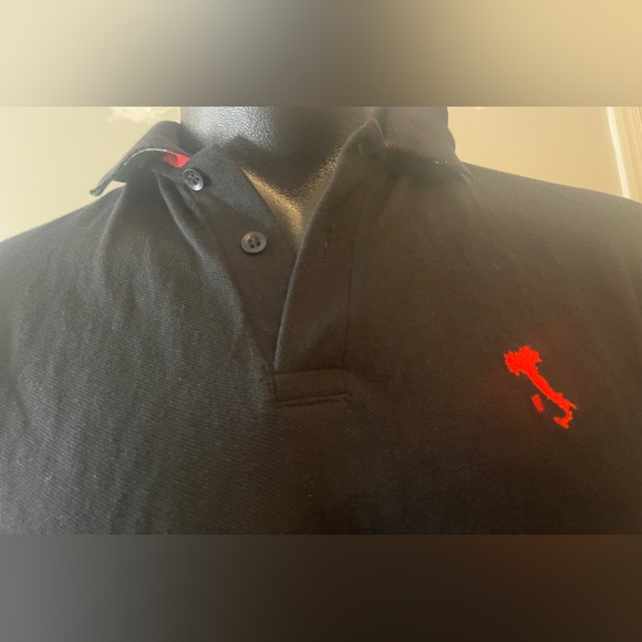 Men’s Hardcore Italians Polo S/S Shirt, Italian Flag Collar Size 2XL - Picture 2 of 9